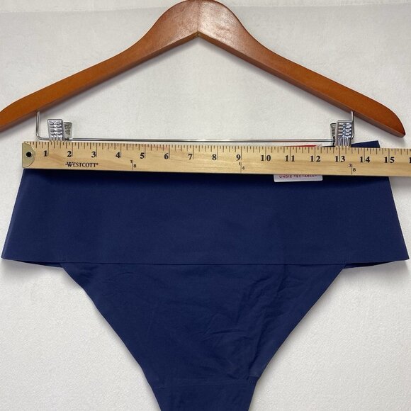 SPANX Smooth Undie-Tectable Thong Women Size 2X Navy Waistband Elastic-Free New - Picture 8 of 14